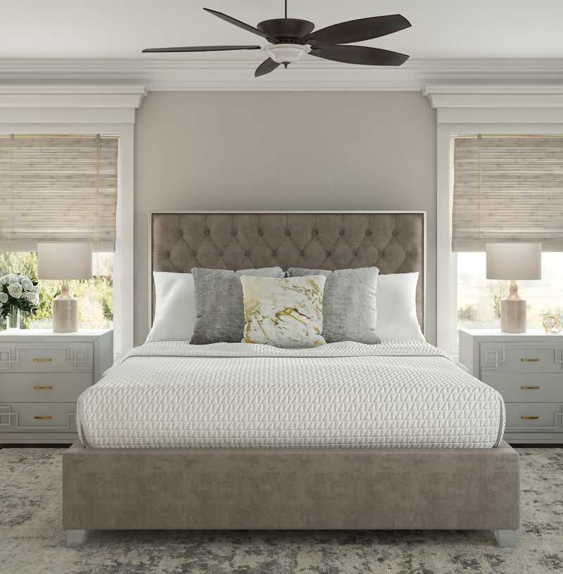 Contemporary, Midcentury Modern Bedroom Design by Havenly Interior Designer Haley
