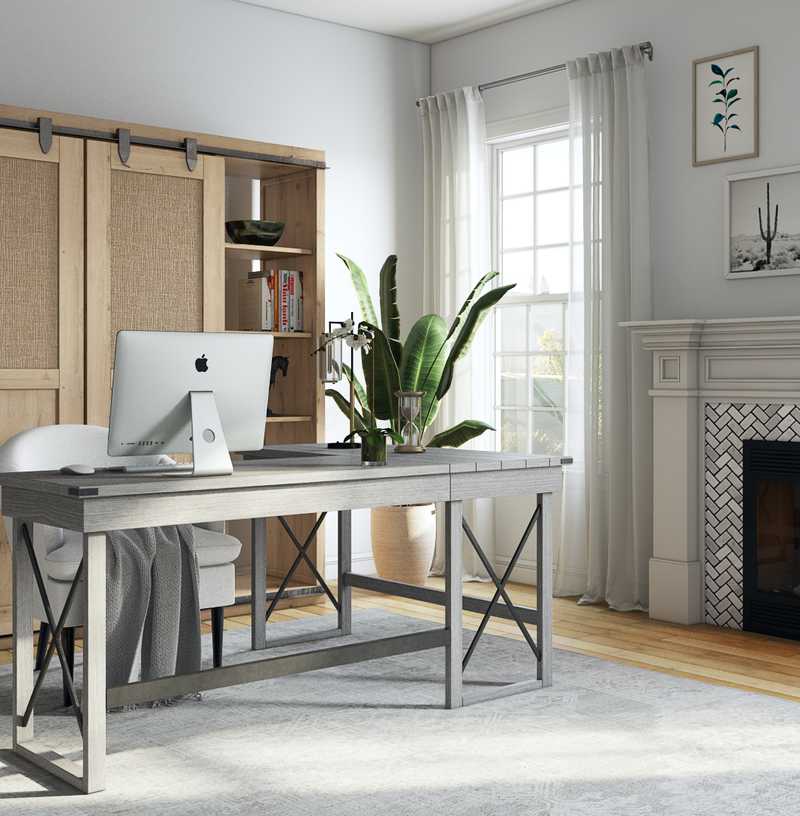 Contemporary, Eclectic, Bohemian Office Design by Havenly Interior Designer Regina