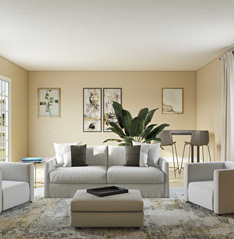 Modern, Glam Living Room Design by Havenly Interior Designer Katie