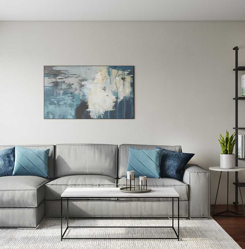 Transitional Living Room Design by Havenly Interior Designer Laura