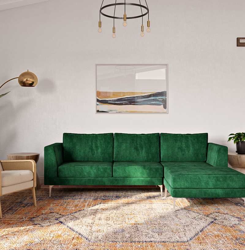 Bohemian Living Room Design by Havenly Interior Designer Veema