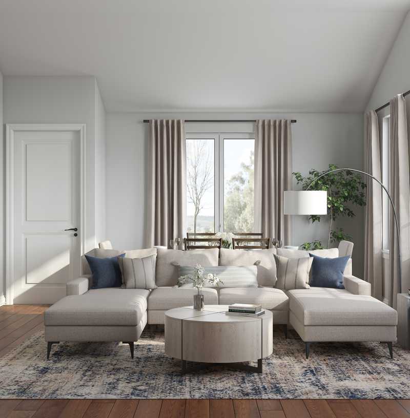 Transitional Living Room Design by Havenly Interior Designer Kelcy