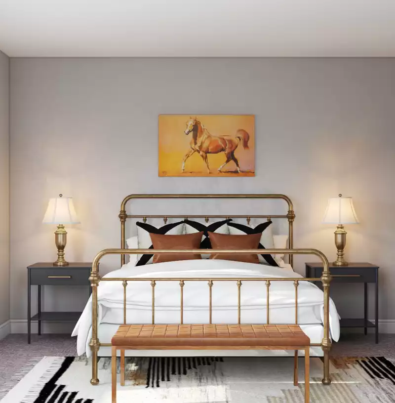 Classic, Bohemian, Midcentury Modern Bedroom Design by Havenly Interior Designer Savannah