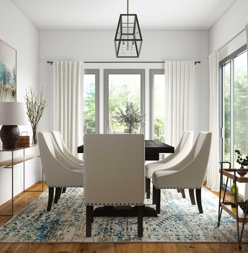 Contemporary, Modern, Bohemian Dining Room Design by Havenly Interior Designer Erin