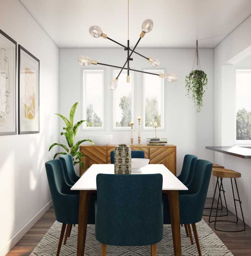 Eclectic, Bohemian, Midcentury Modern Dining Room Design by Havenly Interior Designer Amanda