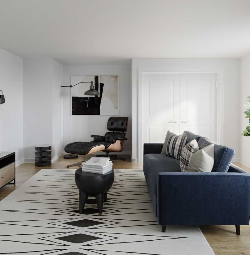 Contemporary Living Room Design by Havenly Interior Designer Jill