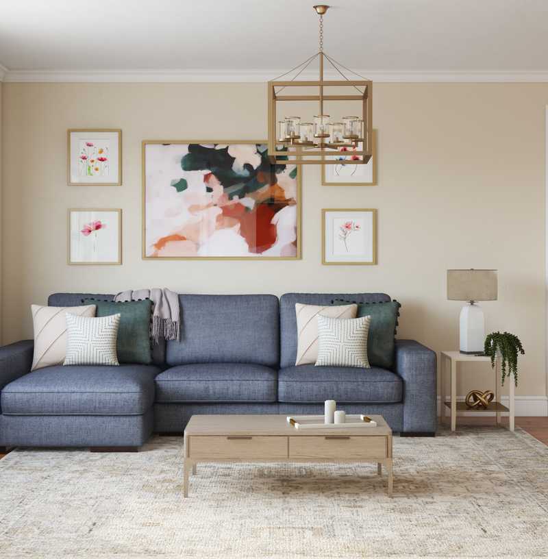 Contemporary, Traditional, Transitional Living Room Design by Havenly Interior Designer Amy