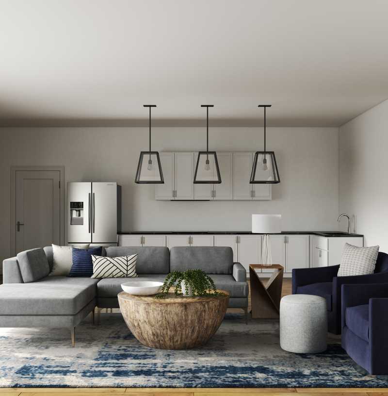 Modern, Farmhouse Living Room Design by Havenly Interior Designer Nicole