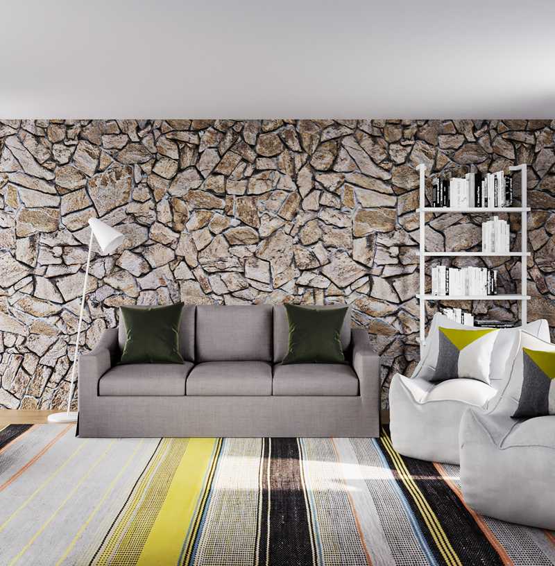Bohemian, Midcentury Modern Living Room Design by Havenly Interior Designer Sydney