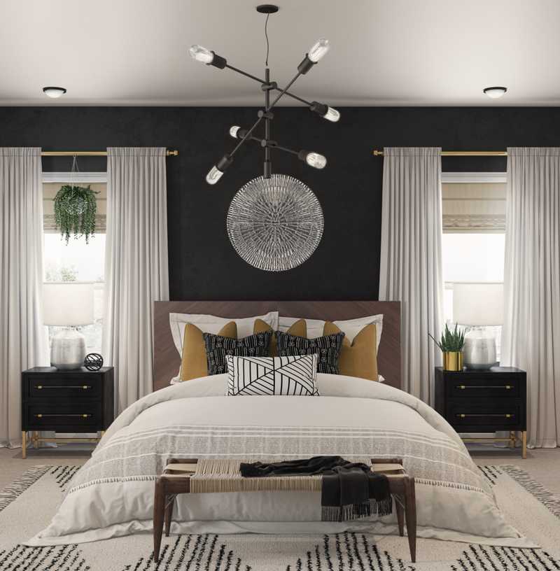 Modern, Eclectic, Bohemian, Midcentury Modern Bedroom Design by Havenly Interior Designer Danielle