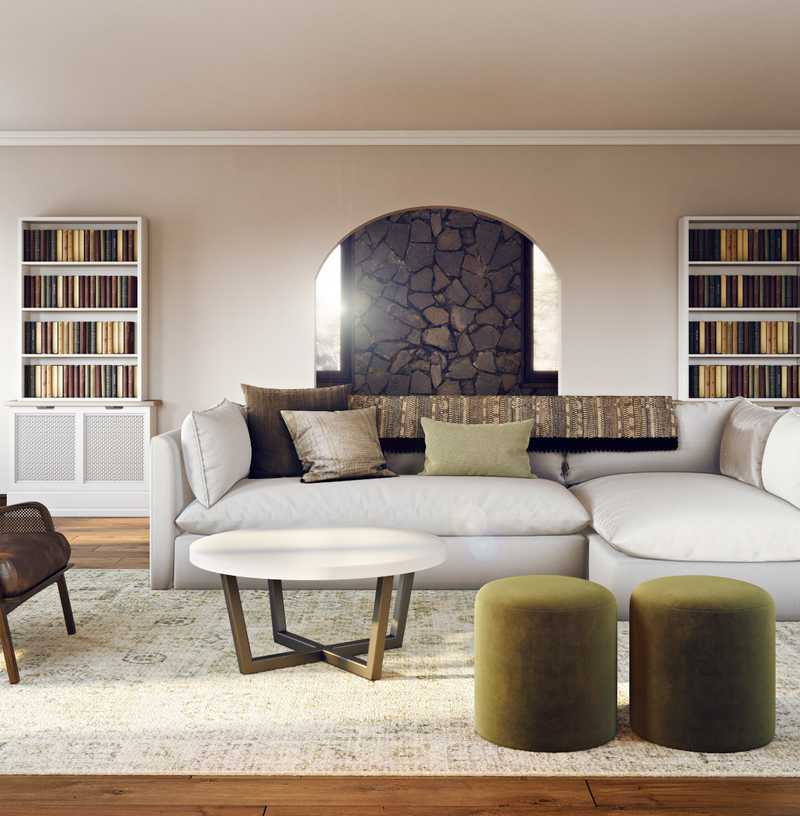 Contemporary, Classic, Bohemian, Traditional, Transitional Living Room Design by Havenly Interior Designer Stacy