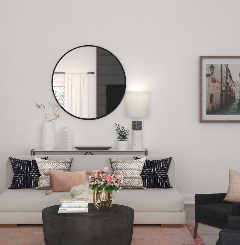 Modern, Bohemian Living Room Design by Havenly Interior Designer Amber