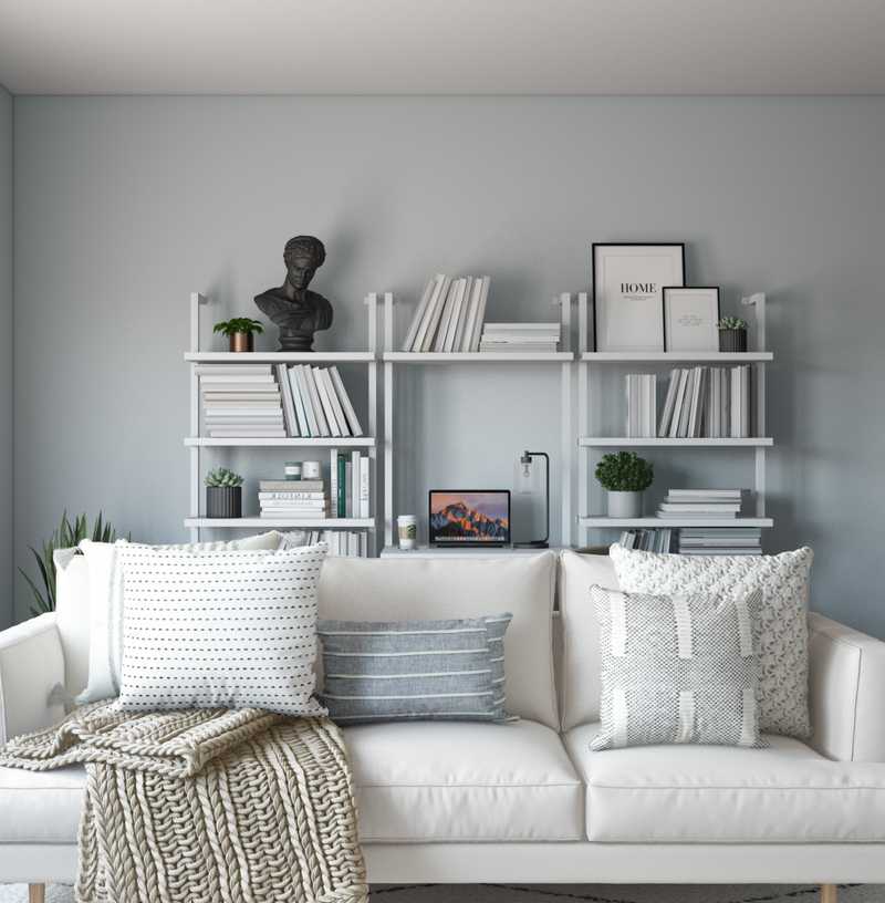 Modern, Glam, Scandinavian Living Room Design by Havenly Interior Designer Allie