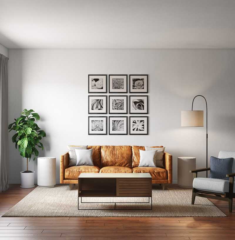 Contemporary Living Room Design by Havenly Interior Designer Anny