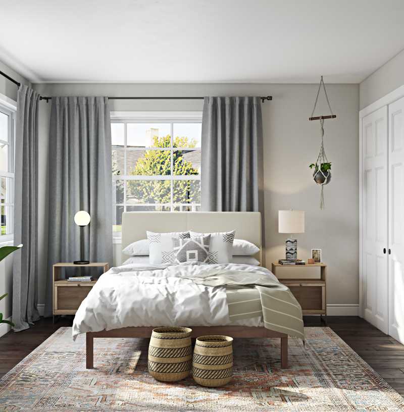 Contemporary, Bohemian Bedroom Design by Havenly Interior Designer Jodi