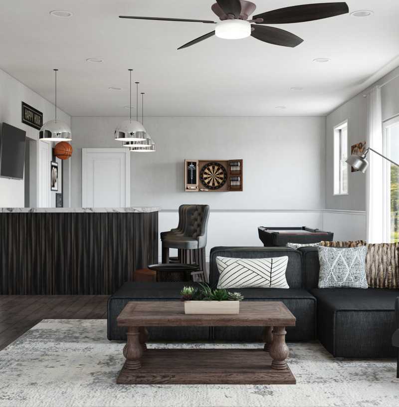 Modern, Industrial, Rustic Living Room Design by Havenly Interior Designer Fendy