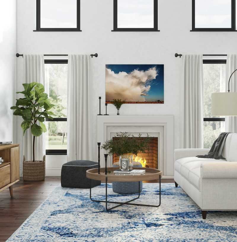 Traditional, Farmhouse, Transitional Living Room Design by Havenly Interior Designer Regina