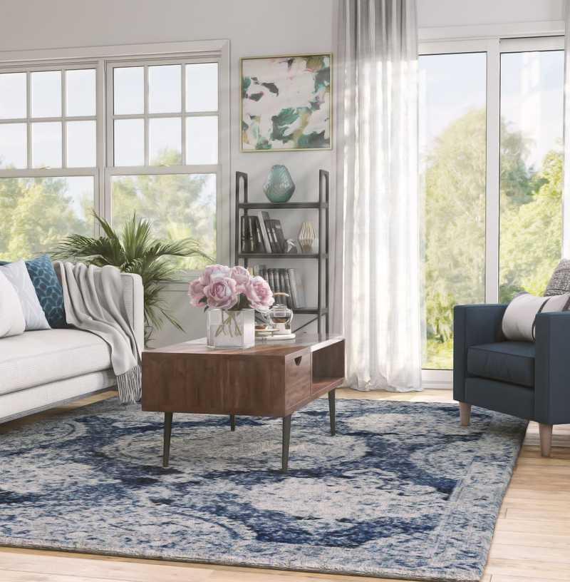 Midcentury Modern, Scandinavian Living Room Design by Havenly Interior Designer Ariadna