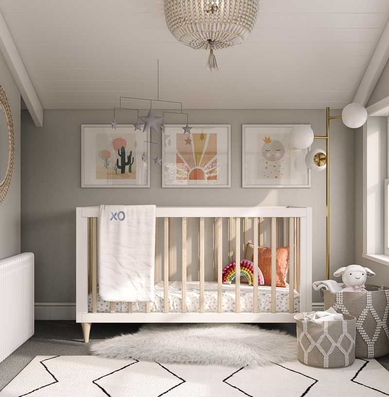 Modern, Bohemian, Scandinavian Nursery Design by Havenly Interior Designer Shelly