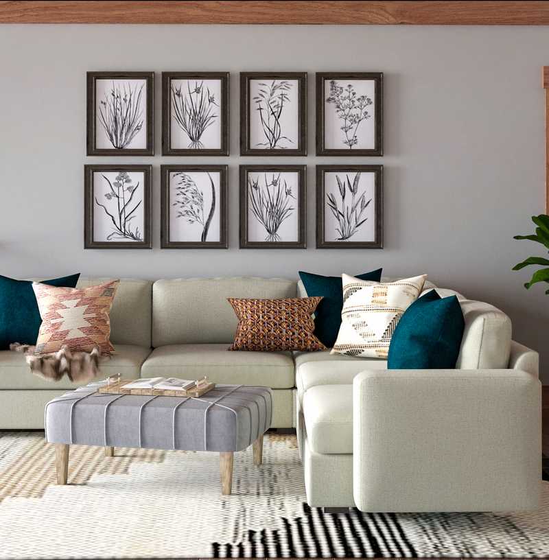 Contemporary, Transitional Living Room Design by Havenly Interior Designer Elizabeth
