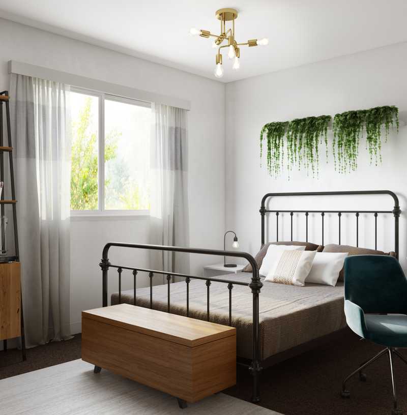Contemporary, Bohemian Bedroom Design by Havenly Interior Designer Sharon