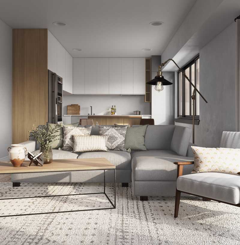 Eclectic, Transitional Living Room Design by Havenly Interior Designer Brianna