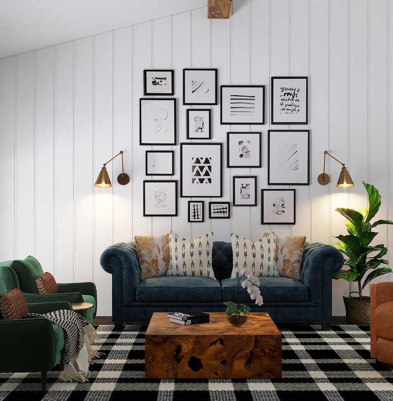 Eclectic Living Room Design by Havenly Interior Designer Leah