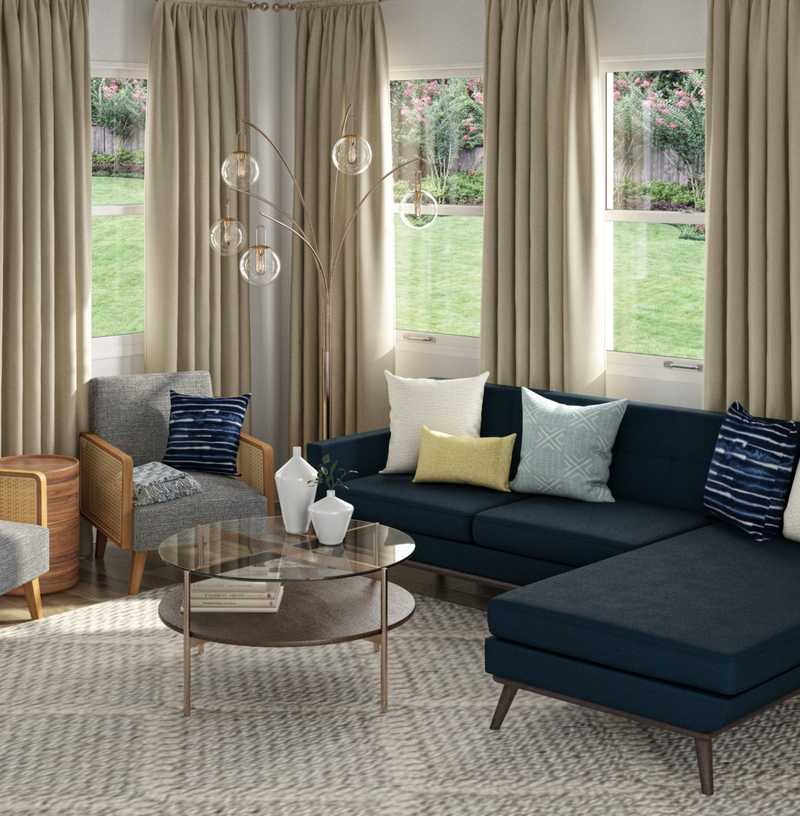 Midcentury Modern Living Room Design by Havenly Interior Designer Patrice