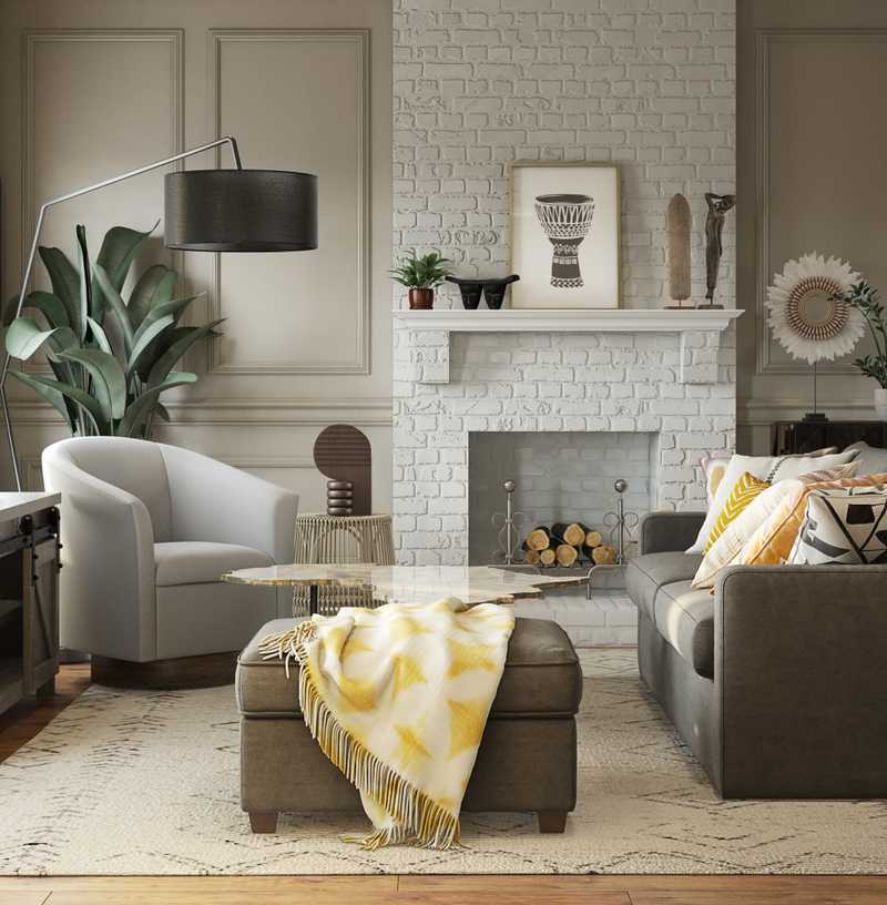 Bohemian, Global Living Room Design by Havenly Interior Designer Catrina