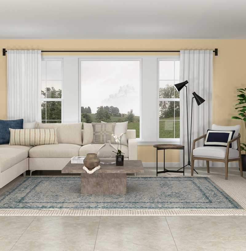 Traditional, Rustic Living Room Design by Havenly Interior Designer Alexis