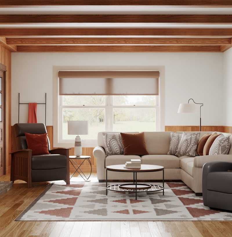 Farmhouse, Rustic Living Room Design by Havenly Interior Designer Maggie