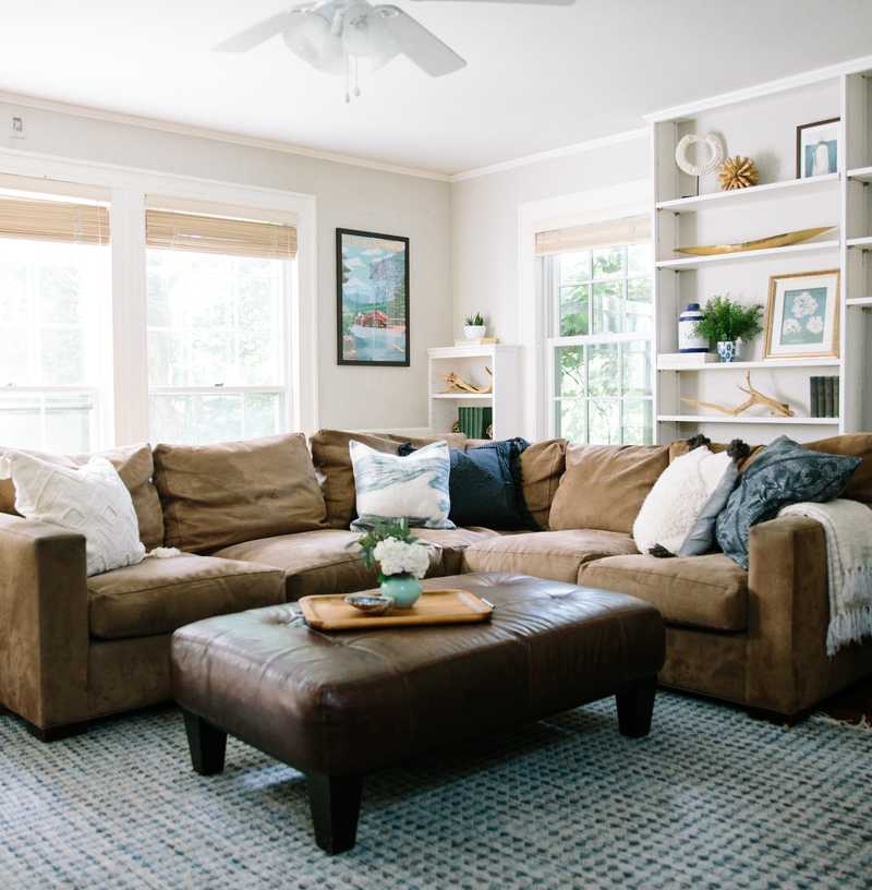 Rustic Living Room Design by Havenly Interior Designer Kylee