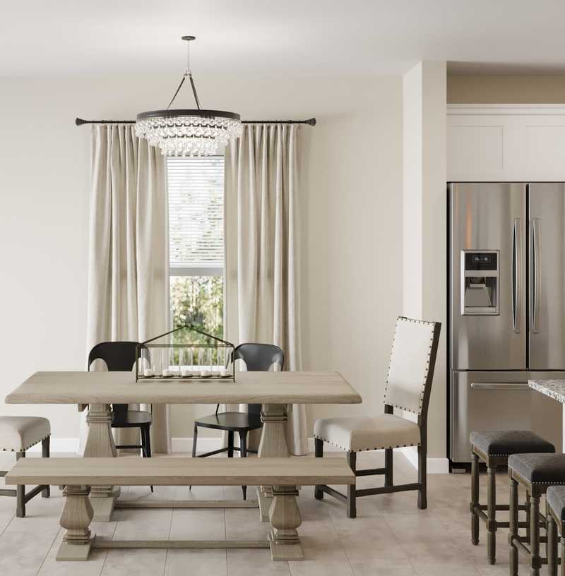 Contemporary, Modern, Glam, Farmhouse Dining Room Design by Havenly Interior Designer Sara