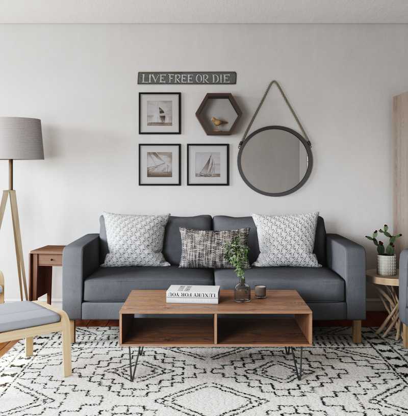 Bohemian, Midcentury Modern, Scandinavian Living Room Design by Havenly Interior Designer Katie
