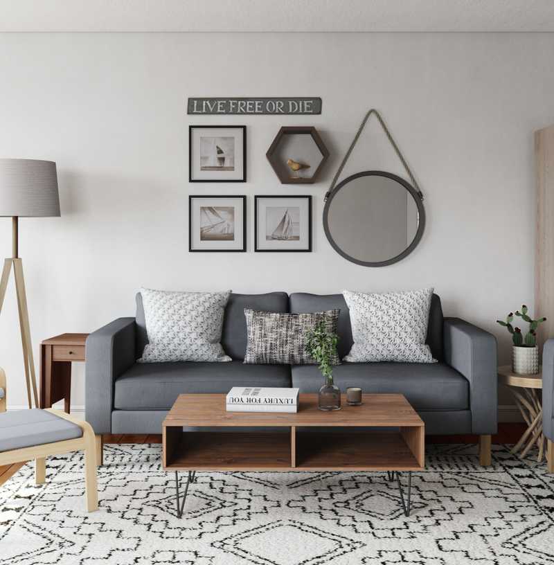 Bohemian, Midcentury Modern, Scandinavian Living Room Design by Havenly Interior Designer Katie