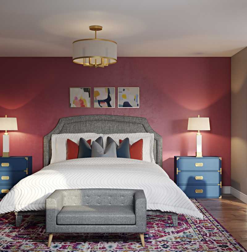 Bohemian, Glam Bedroom Design by Havenly Interior Designer Candace