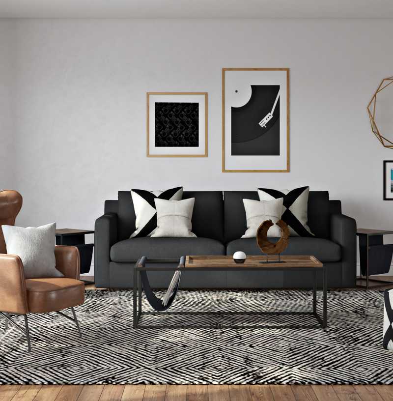 Modern, Industrial Living Room Design by Havenly Interior Designer Alicia