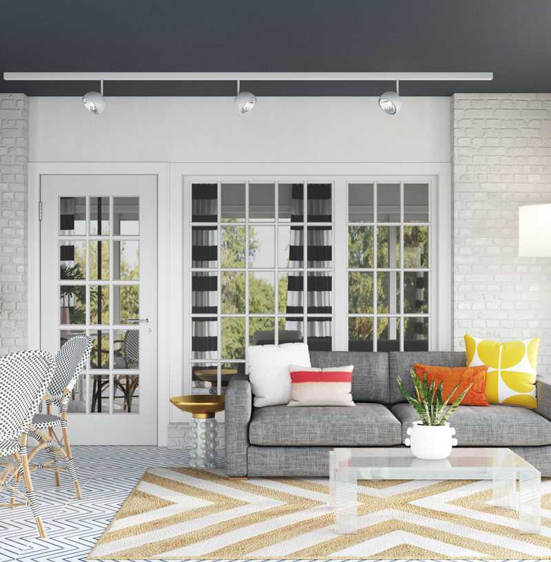Bohemian, Scandinavian Living Room Design by Havenly Interior Designer Yoseika