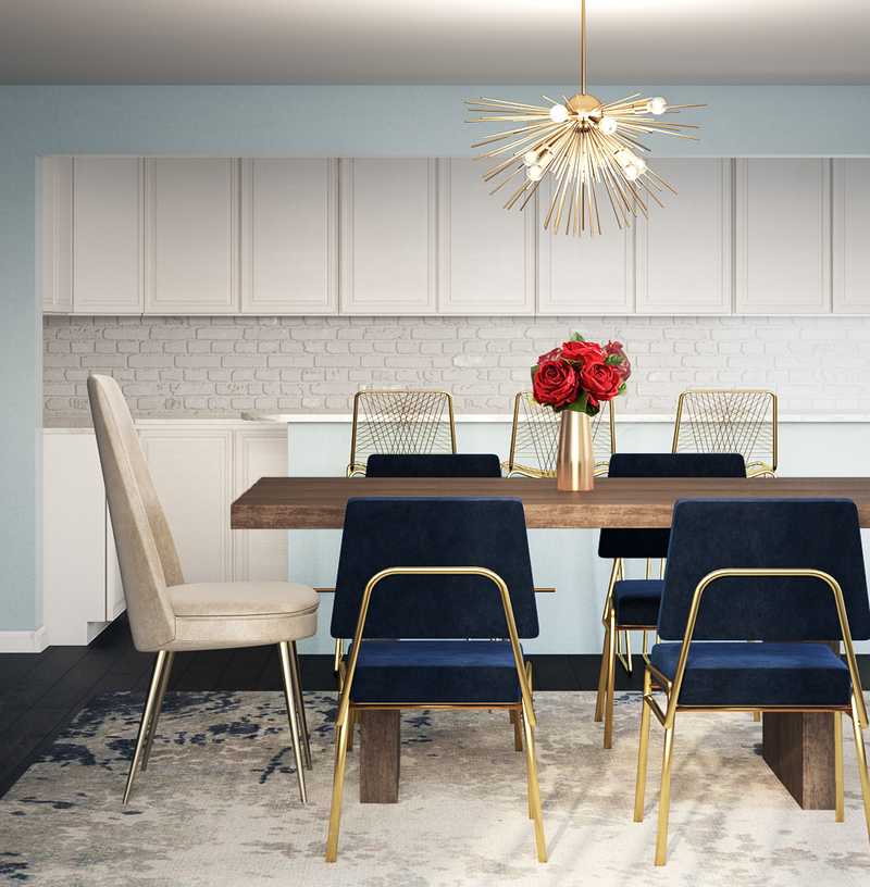 Glam Dining Room Design by Havenly Interior Designer Shameika