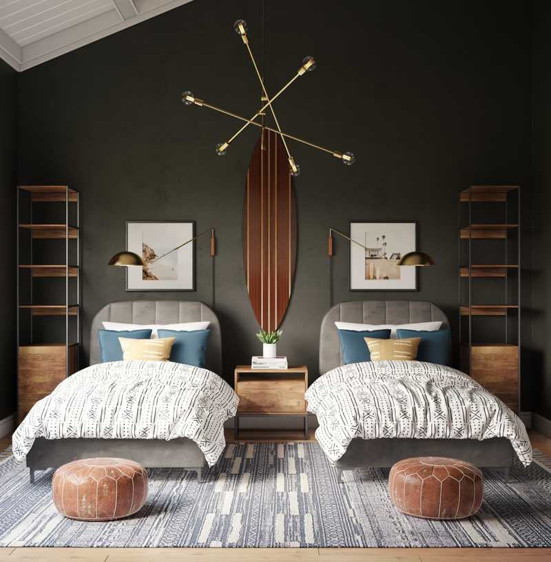 Contemporary, Coastal, Industrial Bedroom Design by Havenly Interior Designer Matthew