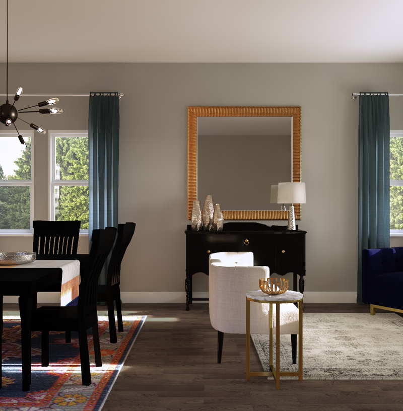 Eclectic, Bohemian Living Room Design by Havenly Interior Designer Jen