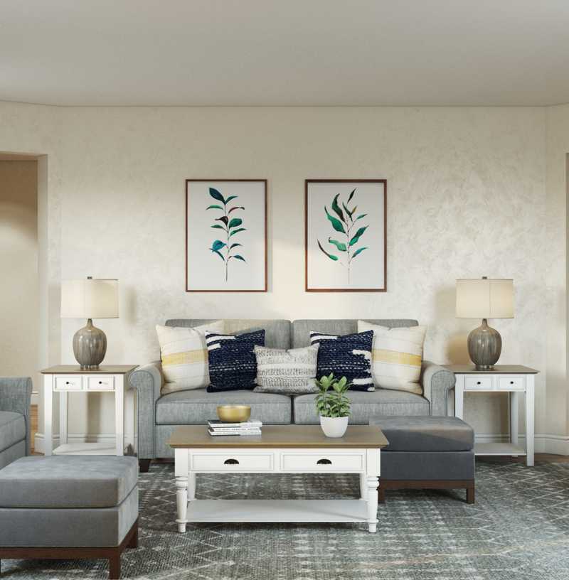 Classic, Eclectic Living Room Design by Havenly Interior Designer Shauna