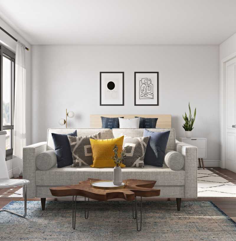 Bohemian, Midcentury Modern, Minimal, Scandinavian Living Room Design by Havenly Interior Designer Bethany