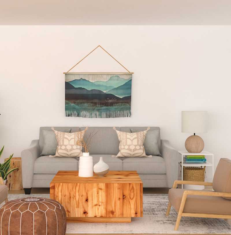 Bohemian, Scandinavian Living Room Design by Havenly Interior Designer Megan