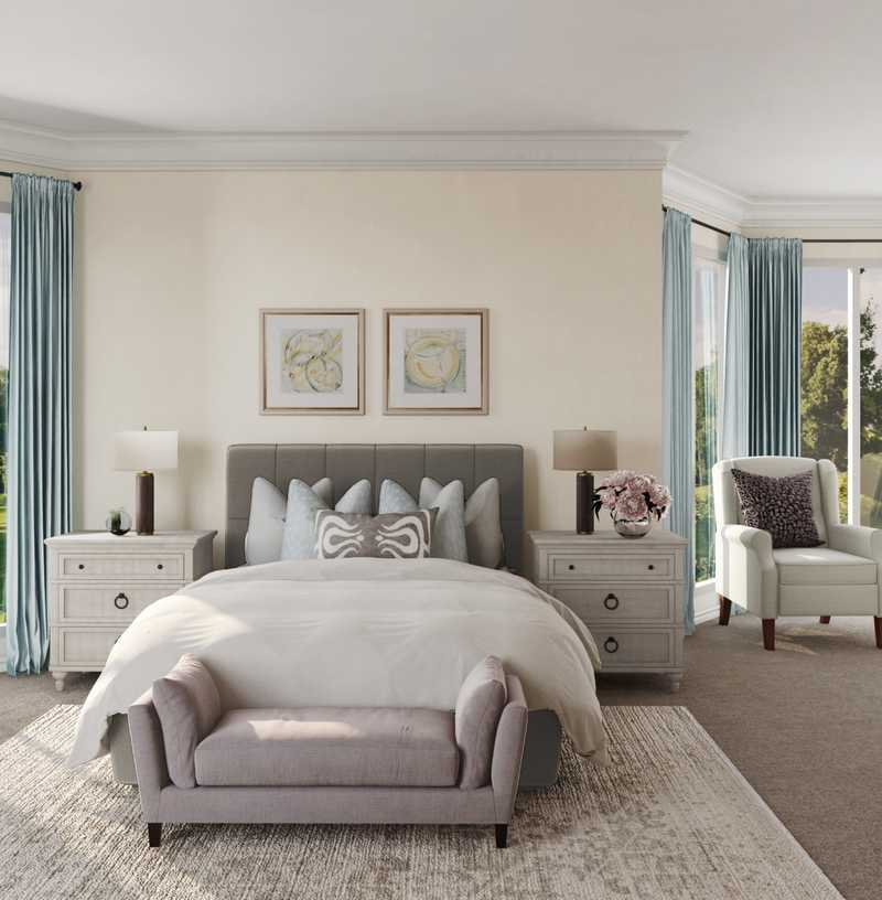 Contemporary, Classic, Coastal Living Room Design by Havenly Interior Designer Allison