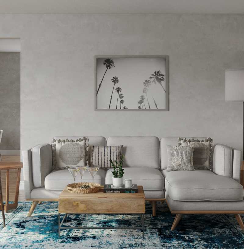 Bohemian, Midcentury Modern Living Room Design by Havenly Interior Designer Kaitlin