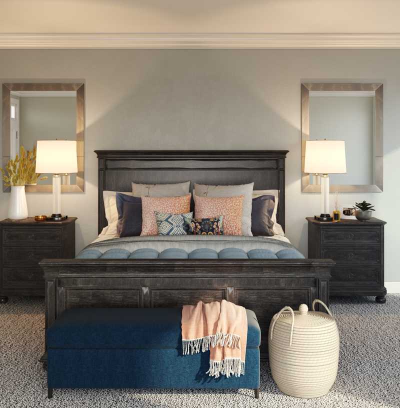 Eclectic, Rustic, Transitional Bedroom Design by Havenly Interior Designer Erica