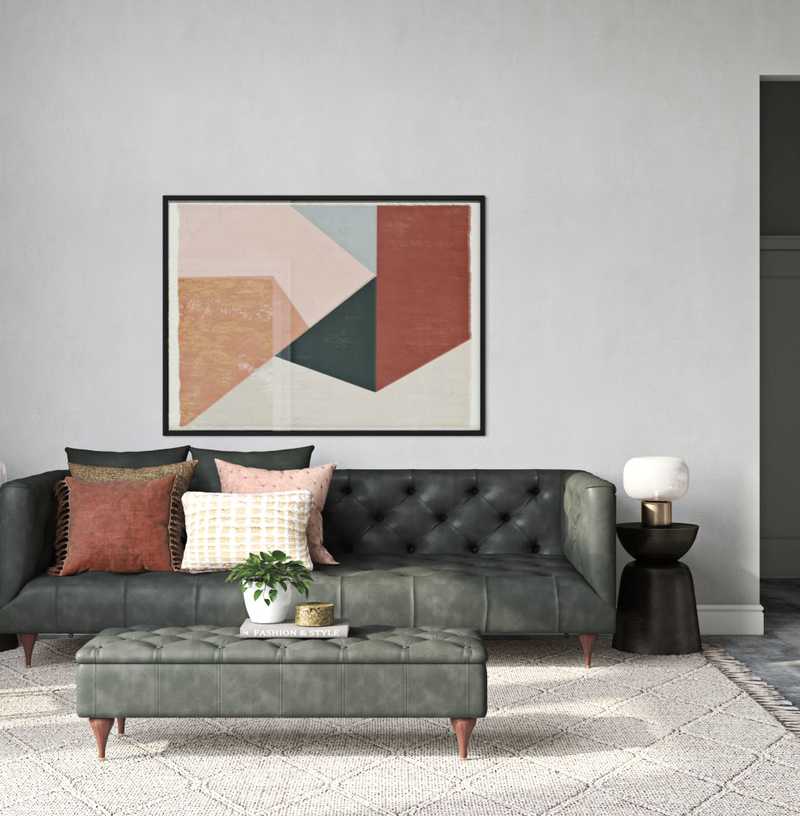 Contemporary, Eclectic, Bohemian, Global Living Room Design by Havenly Interior Designer Stacy