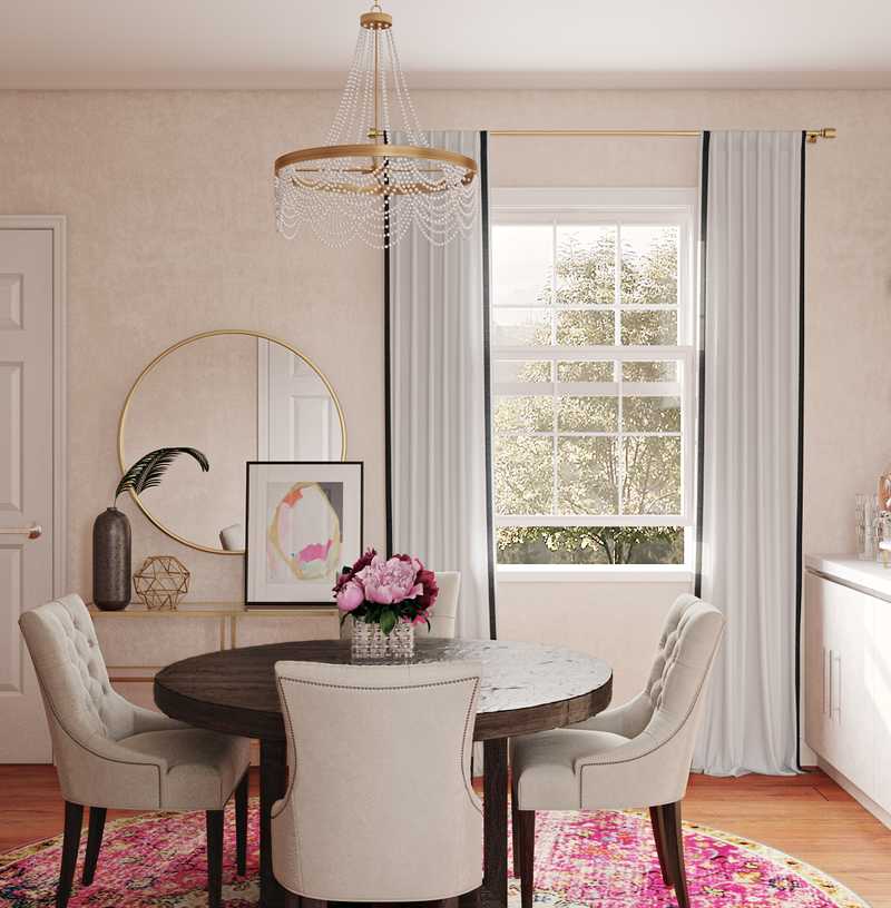 Contemporary, Glam Dining Room Design by Havenly Interior Designer Brittney