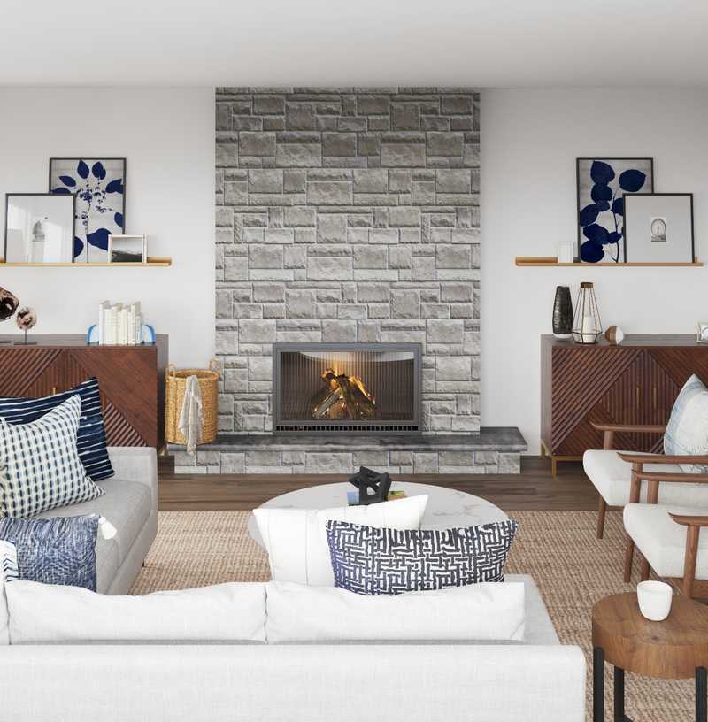 Contemporary, Scandinavian Living Room Design by Havenly Interior Designer Kelly